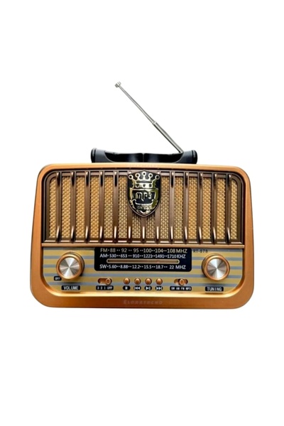 MİRLED AYDINLATMA -878 NostaljikAhşapRadyo |Bluetooth, USB, FM/AM/SW, Fenerli Taşınabilir Müzik Kutusu ürün