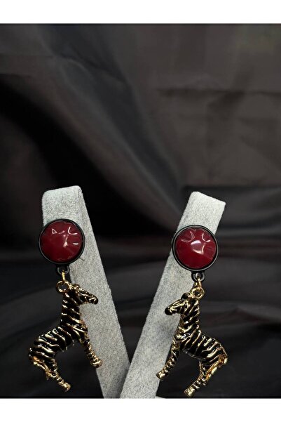 ELF Zebra Pattern Steel Earrings