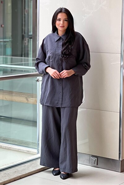 Nuss Double Pocket Shirt Loose Pants Ribbed Modal Set