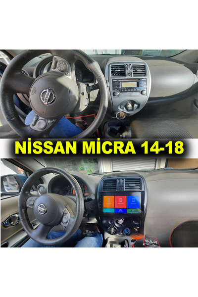 CarSmarT NİSSAN MİCRA NEW 2014 /2018 9 İNÇ 4-64 PRO MODEL QLED EKRAN