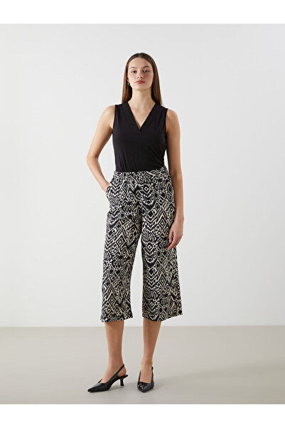 LC Waikiki Νέα σεζόν Γυναικεία Κάπρι με ελαστική μέση και σχέδια