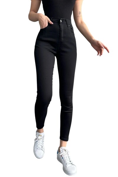 byhaziran butik Pantaloni de blugi strânși cu talie înaltă din Lycra pentru f...