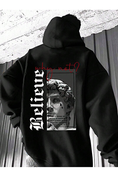 CONSTRAİN هودي Believe Why Not Motivasyonel - ملابس ملهمة مع اقتباسات إيجابية...