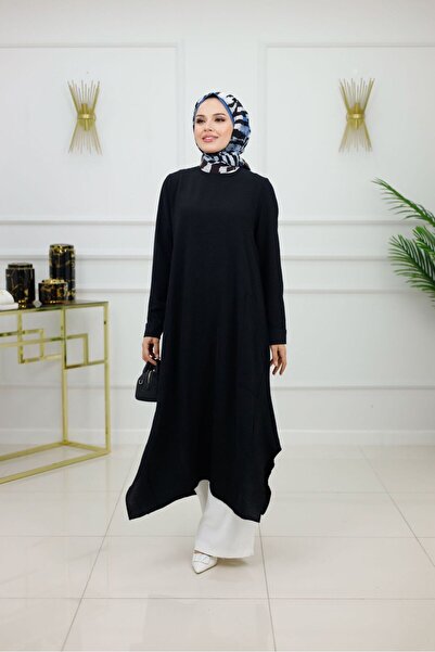 Valens Butik Straight Cut Long Hijab Tunic Deniz