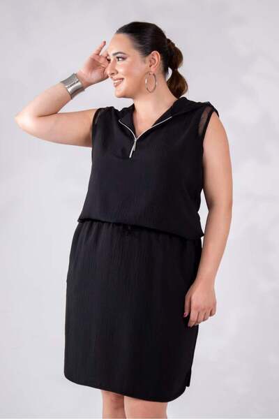 Roxxlen Plus Size Skirt-Hoodie Bluz Set