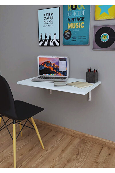 TOKERTR 72 X 45 Cm Katlanır Masa Duvara Monte Masa Mutfak Masası Balkon Masas...