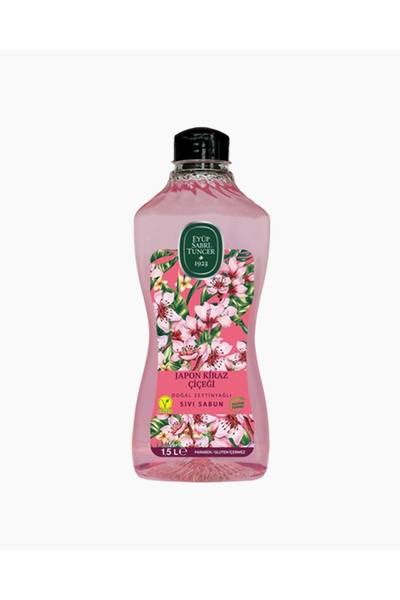 Eyüp Sabri Tuncer 1923 صابون سائل لليدين بزيت الزيتون وزهر الكرز الياباني 1.5 لتر - عبوة إعادة تعبئة