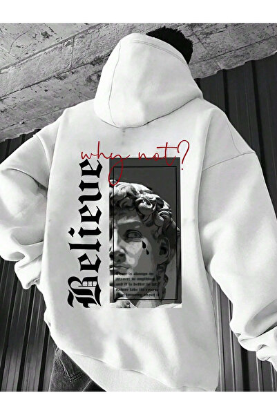 CONSTRAİN هودي Believe Why Not Motivasyonel - ملابس ملهمة مع اقتباسات إيجابية...