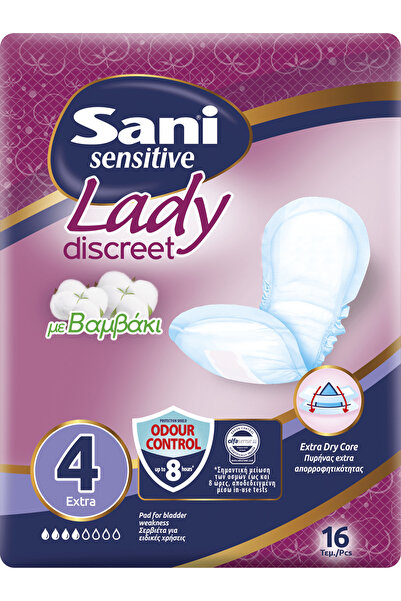 Sani LADY SENSİTİVE NO4 EXTRA DİSCREET 16'LI MESANE PEDİ