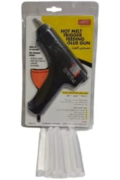 Generic Glue Gun with 12 Free Silicone Sticks from BHTC, Medium Size, 70 Watts 110-240 Volts