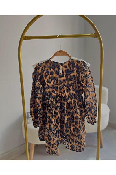 2kids2mom Φόρεμα με λεοπάρ σχέδιο σε καφέ δαντέλα με λαιμόκοψη