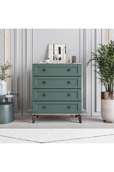 MONZIO Silva&Karin 4 Çekmeceli Şifonyer %100 MDF