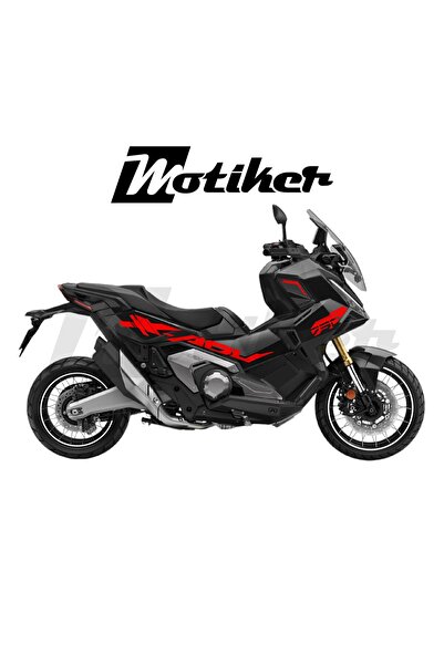 Motiker Honda X-ADV 750 Sticker 2025 Özel Tasarım Sticker Etiket Modeli Kırmızı