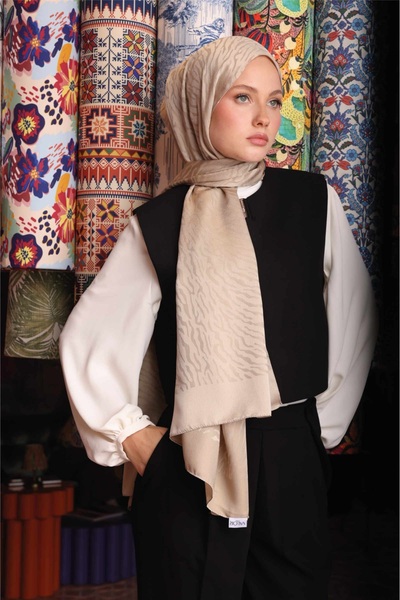 VALORSCARF Zebra Desen Bej