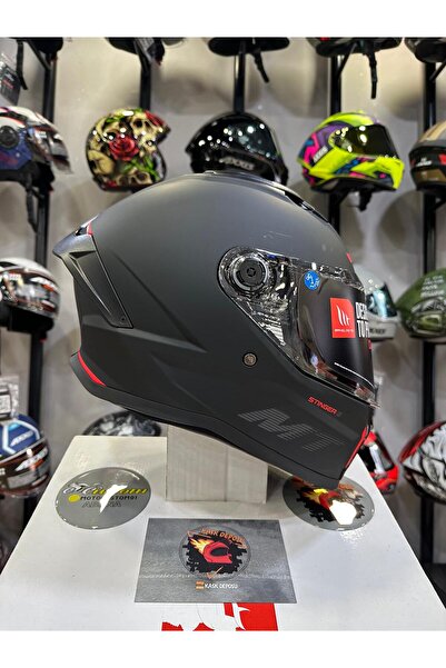 MT Stinger 2 Solid A1 Mat Siyah Kapalı Motosiklet Kaskı