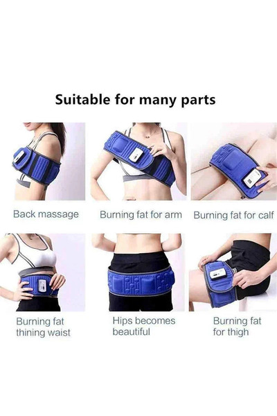 CNGZSHOP Elektrikli 5 Motorlu Titreşimli Göbek Eritme Masaj Kemeri Kol Bacak Bel Ayak Masaj Aleti