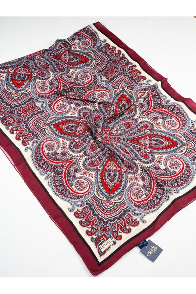 Guzeka شال شولن الناعم - عنابي