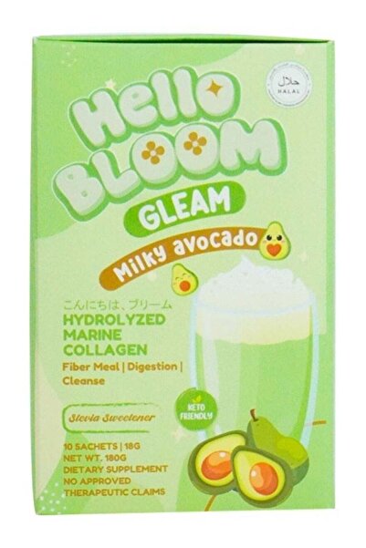 hello bloom مشروب جليم كولاجين بنكهة حليب الأفوكادو - ١٠ أكياس