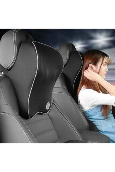 Blusmart Perna auto pentru gat din spuma cu memorie, 36x26cm