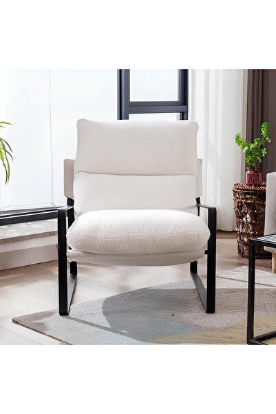 SLLER Portatif Çift Sırt Yastıklı Tekli Portatif Metal Berjer