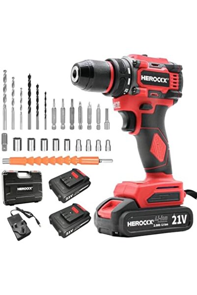 HEROCKX 21V MAX Lithium Ion Brushless Cordless Drill Set Power Drill Kit