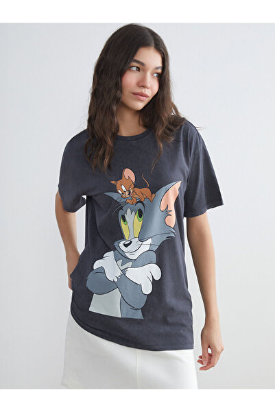 LC Waikiki Tricou pentru femei Özmarka New Season cu decolteu rotund și impri...