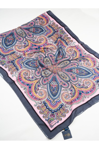 Guzeka شال شولن الناعم - رمادي/وردي