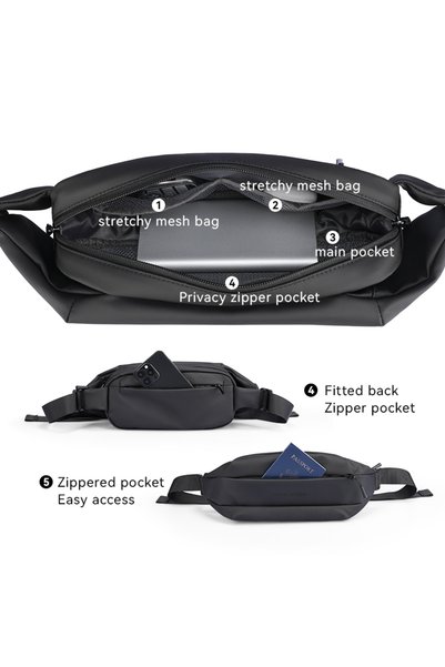 Mark Ryden MR-532 Crossbody Chest Bag, Lightweight Waterproof with Magnetic Buckle & Compartments