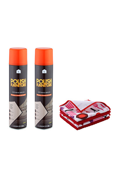 Lawazim بخاخ تلميع الأثاث - بخاخان مائيان مع 4 مساحات من الألياف الدقيقة - مت...