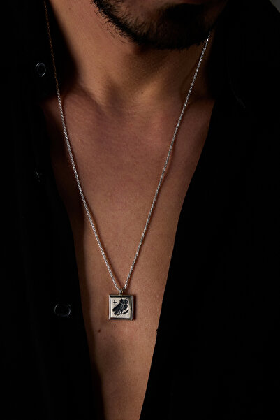 Ricco Jewellery 925 Ayar Gümüş Coin Bilge Kuş Burma Halat Kolye