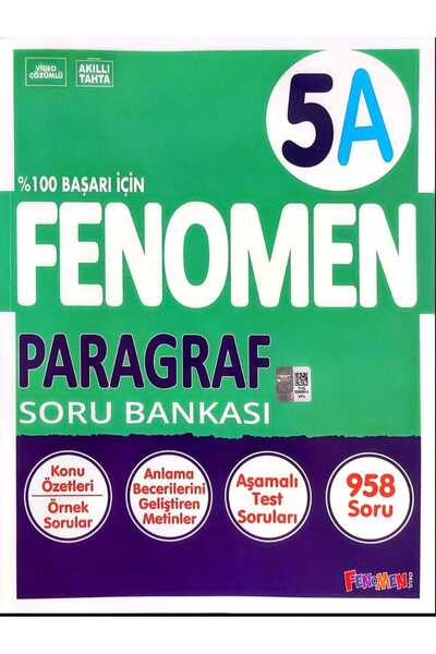 Fenomen Yayıncılık 2025-2026 5. Sınıf Paragraf A Seviyesi Soru Bankası Yeni N...
