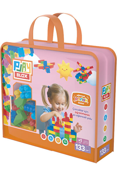 Genel Markalar Eğitici Eğlenceli Parlak Yapı Blok Setleri Saklama Çantalı El ...