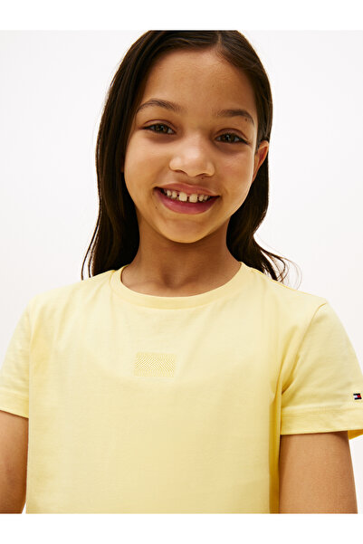 Tommy Hilfiger Girls Citronella Flag Tonal Short Sleeve T-Shirt Dress