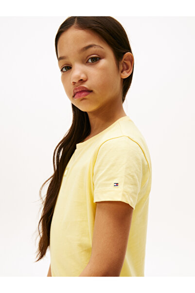 Tommy Hilfiger Girls Citronella Flag Tonal Short Sleeve T-Shirt Dress