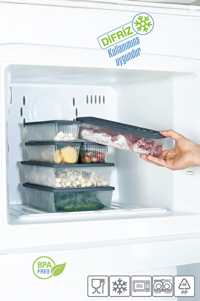 VİGENTİNO 6 Adet Derin Dondurucuya Uygun Saklama Kabı 6 X 2400 ml.