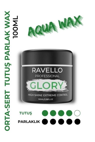 RAVELLO Glory Orta Sertlikte Parlak Saç Wax – Doğal Parlaklık & Orta Tutuş 100ml