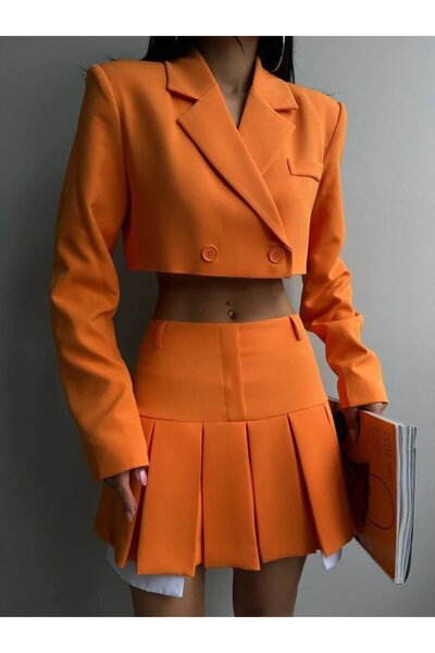 Asil Acar Home Σετ μπουφάν με πλισέ φούστα