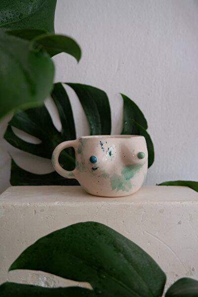 Maui Handmade Special Design Ceramic Mug - Turquoise Ceramic Mug Cup