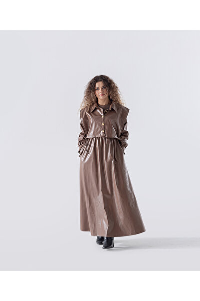 MODA Deri Kumaş Elbise