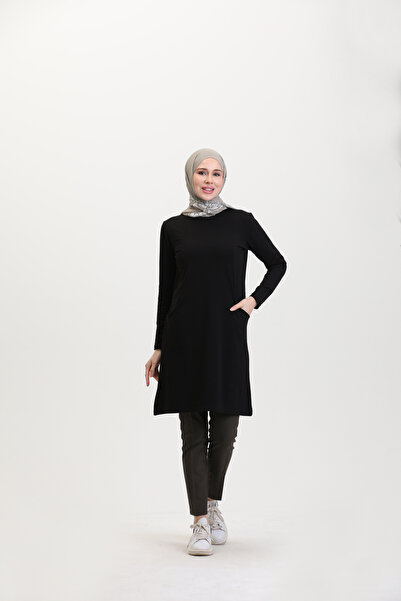 aymiramoda تونيك رياضي طويل مع جيوب