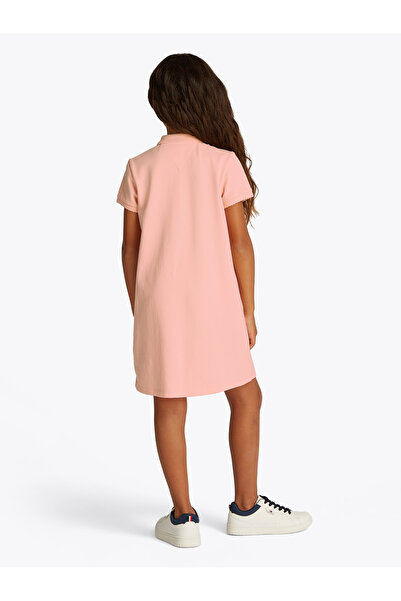 Tommy Hilfiger Girls Coral Ice Im Essential Short Sleeve Polo Dress