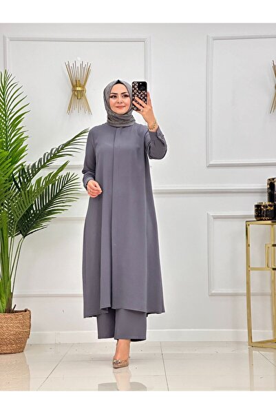 Valens Butik Button Closure Double Tunic Trouser Set Nihan