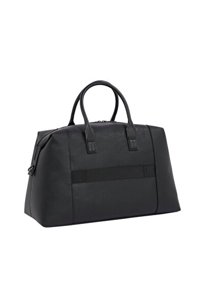 Tommy Hilfiger Men Black Monogram Duffle Bag