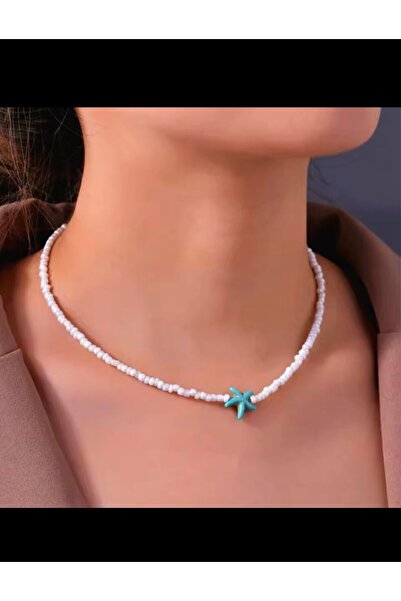 Arescollection Simple Elegant Women's Necklace with Starfish