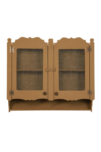 st koleksiyon hobi antika Wooden Mdf Decorative Spice Rack, Paintable with 2 Doors, Stylish and Convenient Design