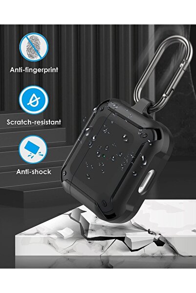 Generic New Case Compatible for Full-Body Rugged Protective Shockproof Carrying Case Cover Skin for AirPods
