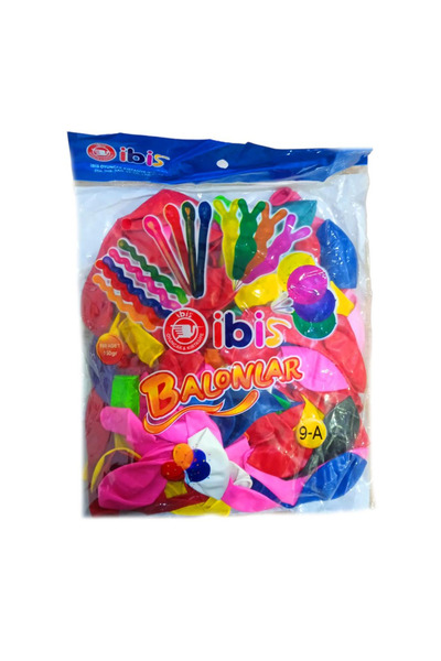 gnsstore İBİS BALON KARIŞIK 9A 100 LÜ PAKET