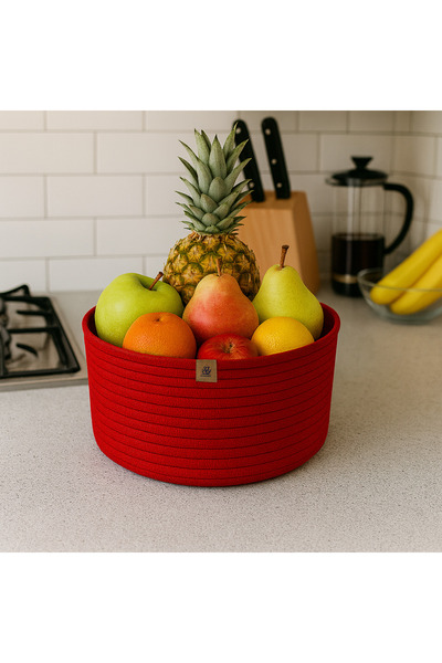 Efuliz Home Jute-Wicker Multi-Purpose Organizer Basket - Vegetable-Fruit Bask...