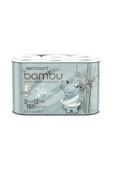 actisoft Bambu Tuvalet Kağıdı 3 Katlı 12 Rulo