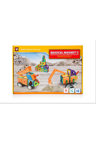 Colorland Magical 7212B Magnet Educational Building Blocks – 162‑Piece Creative STEM Toy for Ages 3+